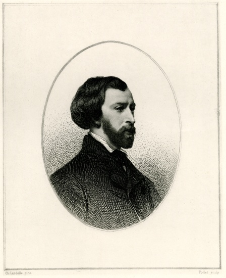 Alfred de Musset from German School, (19th century)