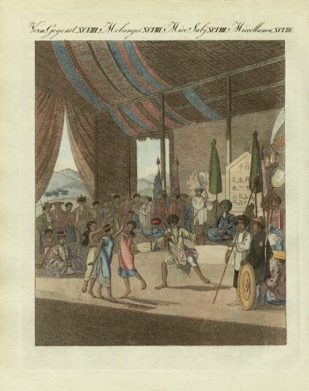 Cochin Chinese opera from German School, (19th century)