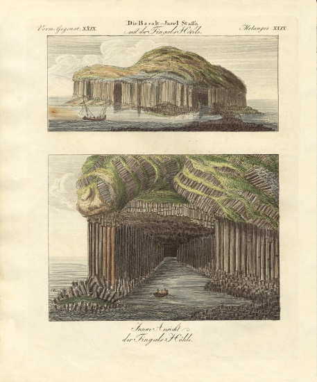 Fingal's Cave on the island of Staffa from German School, (19th century)