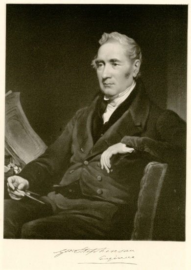 George Stephenson from German School, (19th century)