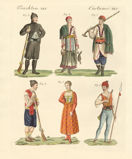 Inhabitants of Montenegro, Albania from German School, (19th century)