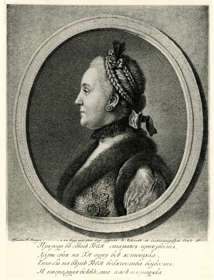 Katharina II. from German School, (19th century)