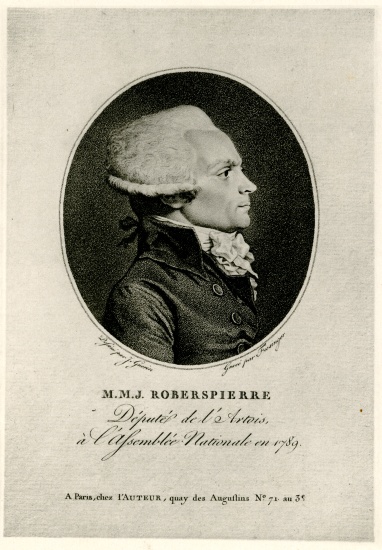 Maximilien Marie Isidore de Robespierre from German School, (19th century)