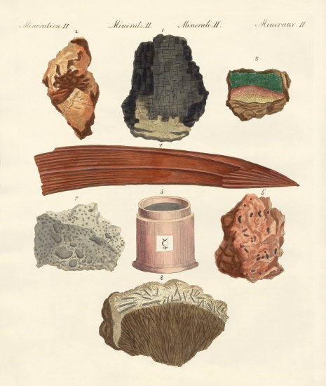 Metals and semi-metals from German School, (19th century)