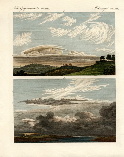 Natural history of the clouds from German School, (19th century)