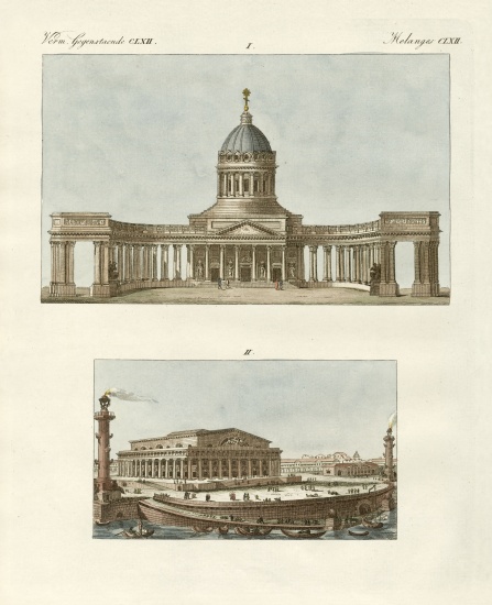 Strange buildings in Petersburg from German School, (19th century)