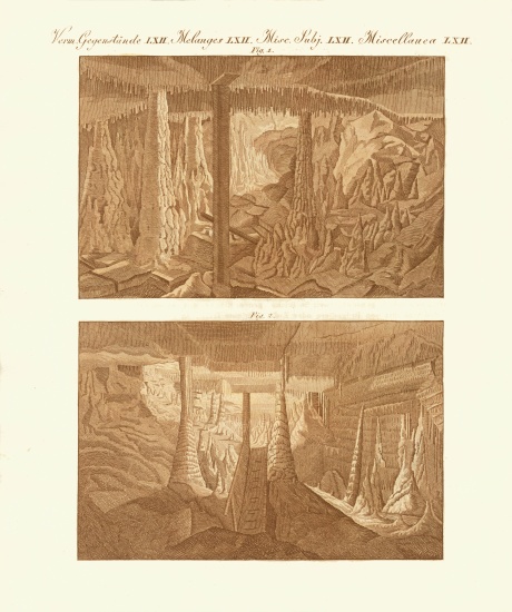 Strange caves from German School, (19th century)