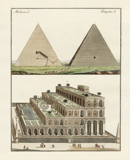 The Seven Wonders of the World from German School, (19th century)