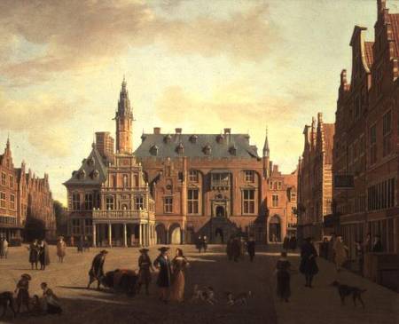 The Market Place with the Raadhuis, Haarlem from Gerrit Adriaensz Berckheyde