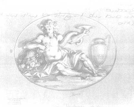 Bacchus (pen & ink) from Giacomo Boni