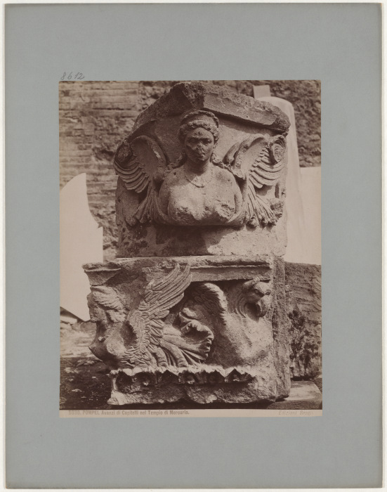 Pompei: Avanzi di Capitelli nel Tempio di Mercurio, No. 5030 from Giacomo Brogi