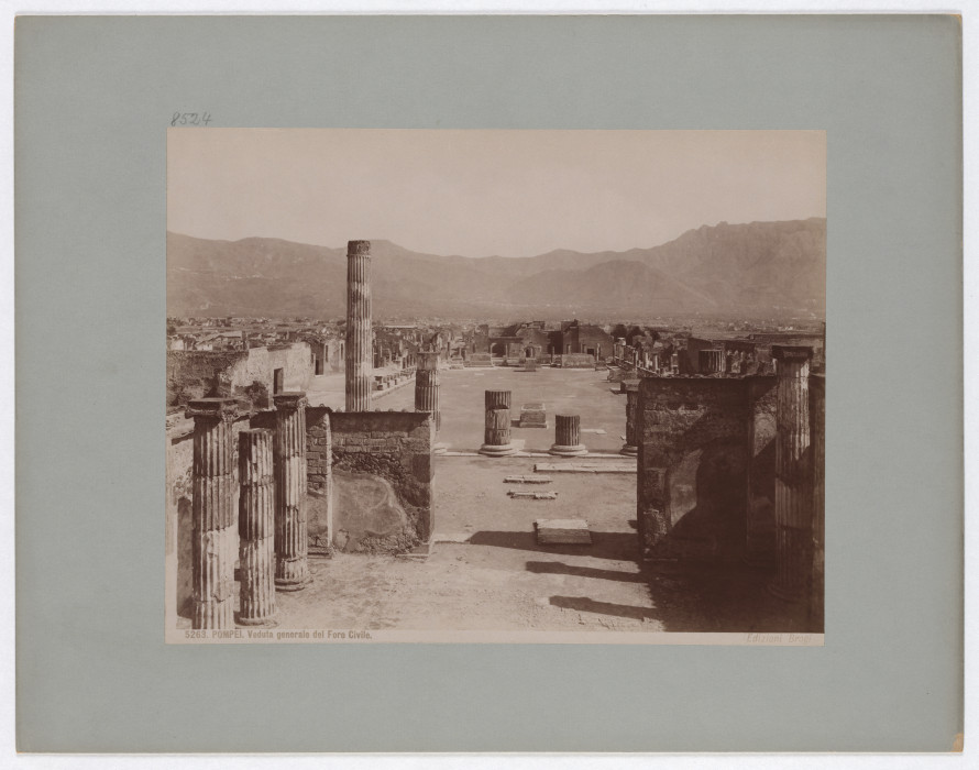 Pompei: Veduta generale del Foro Civile, No. 5263 from Giacomo Brogi