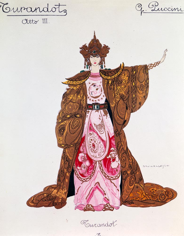 Figurine der Turandot im 3. Akt from Giacomo Puccini