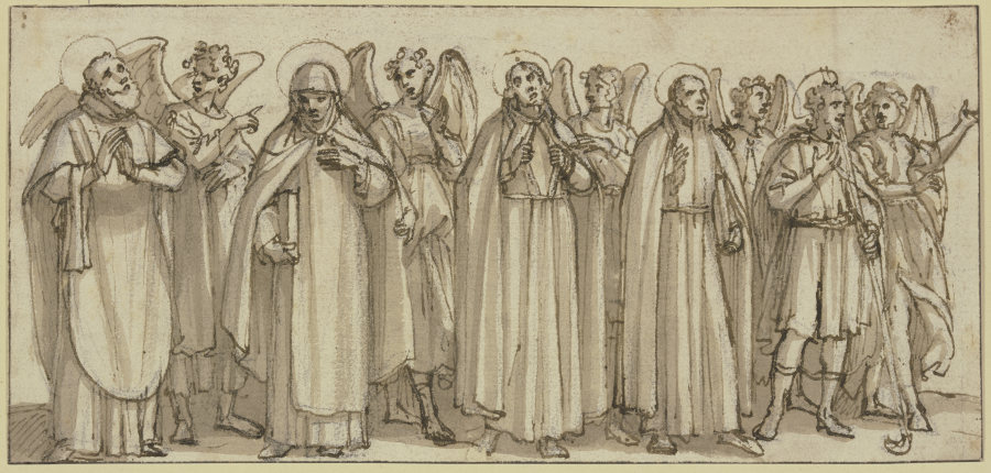 Die Heiligen Filippo Neri, Ignacio de Loyola, Francisco de Javier, Isidor von Madrid und Teresa de J from Gian Antonio Burrini
