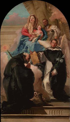 Madonna and Child with Three Saints