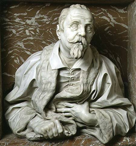Bust of Gabrielle Fonseca (doctor of Pope Innocent X) from the Fonseca Chapel from Gianlorenzo Bernini
