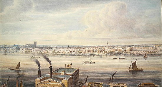 A fine View of London from Westminster Bridge to the Adelphi from Gideon Yates