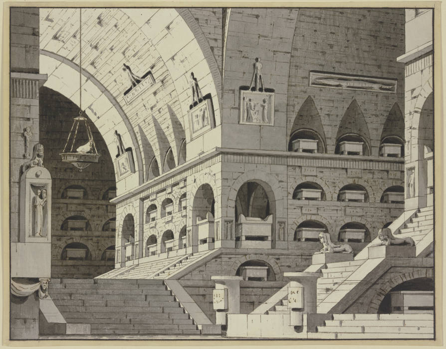 Ägyptisches Grabgewölbe mit vielen Sarkophagen from Giorgio Fuentes