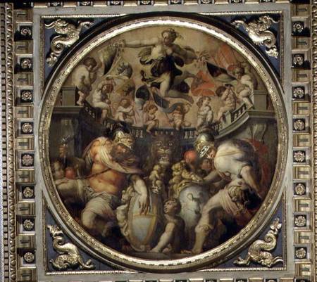 Allegory of the districts of Santa Croce and Santo Spirito from the ceiling of the Salone dei Cinque from Giorgio Vasari