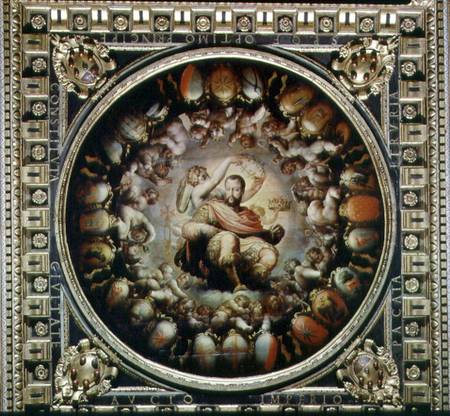 Apotheosis of Cosimo I de' Medici (1519-74) from the ceiling of the Salone dei Cinquecento from Giorgio Vasari