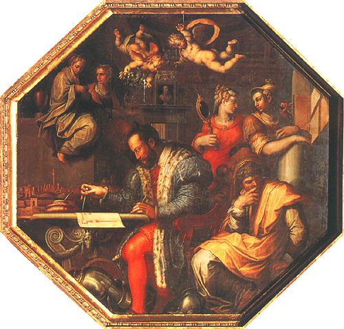 Cosimo I. plant den Krieg gegen Siena from Giorgio Vasari