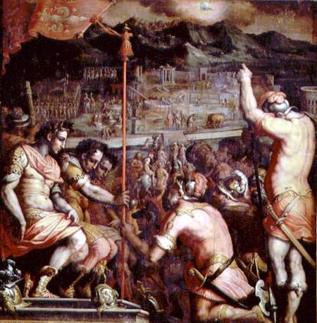 The Founding of Florence from the ceiling of the Salone dei Cinquecento from Giorgio Vasari