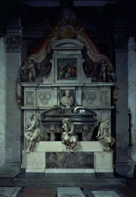 Monument to Michelangelo Buonarroti (1475-1564) from Giorgio Vasari