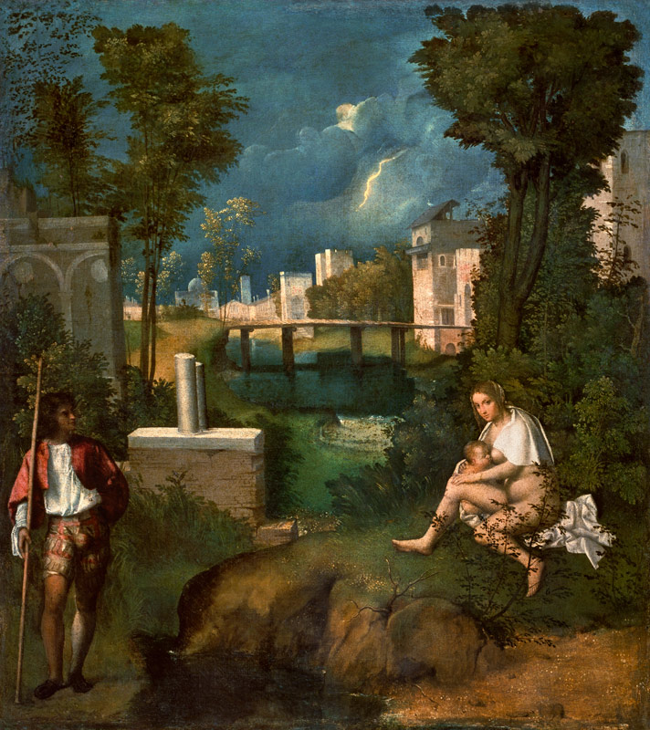 Das Gewitter from Giorgione (eigentl. Giorgio Barbarelli oder da Castelfranco)