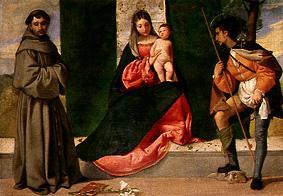 Die Jungfrau mit dem Kind zwischen den hll. Rochus und Antonius. from Giorgione (eigentl. Giorgio Barbarelli oder da Castelfranco)
