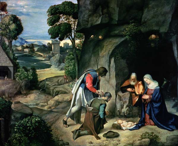 The Adoration of the Shepherds (The Allendale Nativity) from Giorgione (eigentl. Giorgio Barbarelli oder da Castelfranco)