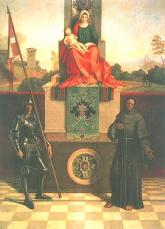 Thronende Maria mit den hll. George und Franziskus from Giorgione (eigentl. Giorgio Barbarelli oder da Castelfranco)
