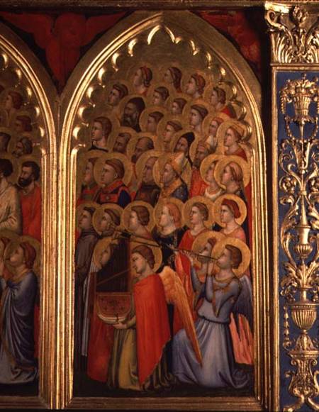 Angels from the Coronation of the Virgin Polyptych (far right panel) from Giotto (di Bondone)