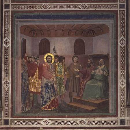 Christ Before Caiaphas from Giotto (di Bondone)