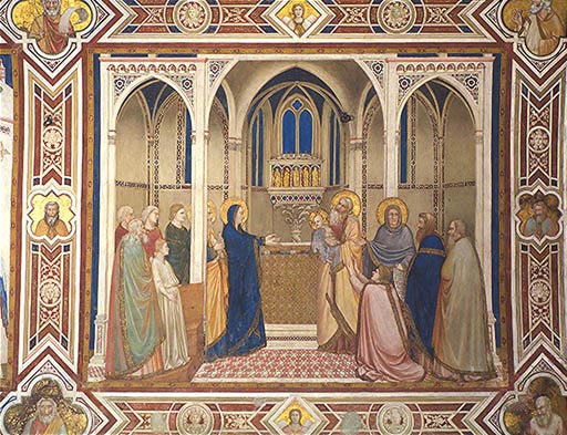 Die Darbringung im Tempel from Giotto (di Bondone)