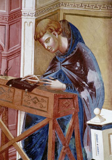 Gregorius mit einem Schreiber from Giotto (di Bondone)