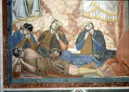 Noli Me Tangere, detail of the sleeping soldiers from Giotto (di Bondone)