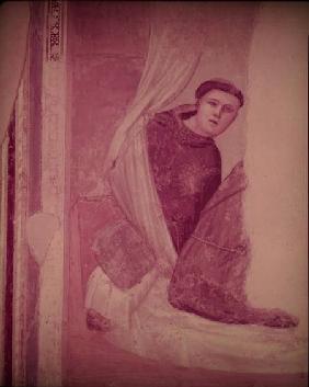 Monk, detail from the Life of St. Francis cycle, Bardi Chapel