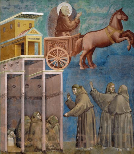 Die Vision der Brueder from Giotto (di Bondone)