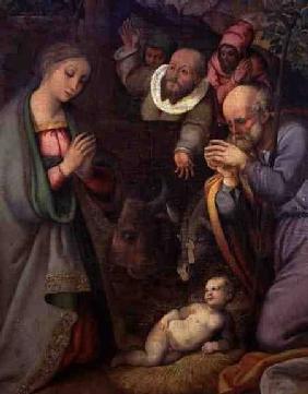 The Nativity, detail from a polyptych