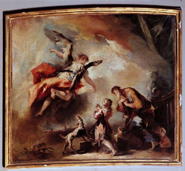 G.A.Guardi, Engel verlaesst Tobias from Giovanni Antonio Guardi