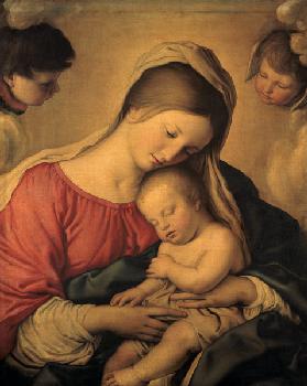 Maria mit dem schlummernden Jesuskind.