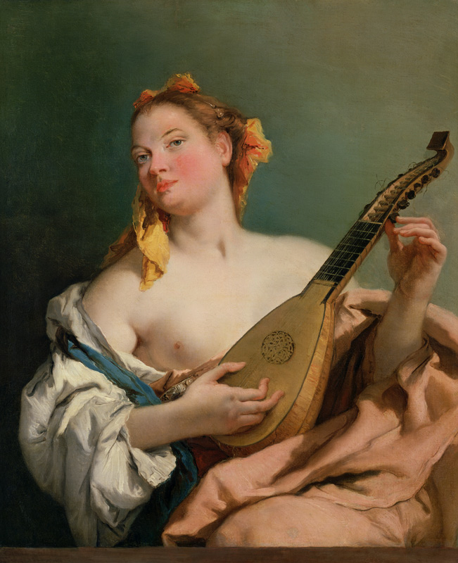 G.B.Tiepolo, Frau mit Mandoline from Giovanni Battista Tiepolo