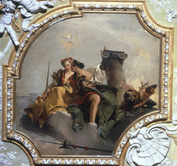 G.B.Tiepolo, Fortitudo und Justitia from Giovanni Battista Tiepolo