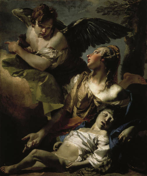 G.B.Tiepolo, Hagar u.Ismael in Wueste from Giovanni Battista Tiepolo