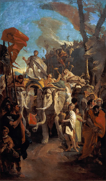The Triumph of the Commander Manius Curius Dentatus from Giovanni Battista Tiepolo