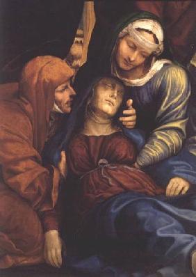 Detail of Deposition (altarpiece) showing Madonna fainting