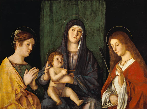 Die Jungfrau und das Kind mit der hl. Kathatina und der hl. Ursula from Giovanni Bellini