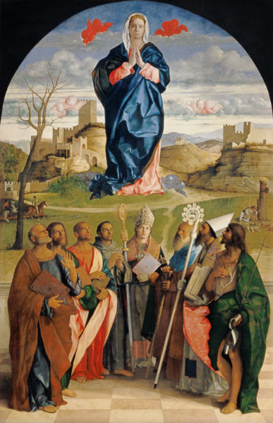Giov.Bellini, Maria in Glorie mit Hlgen. from Giovanni Bellini