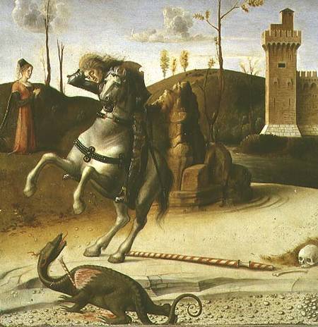 St. George and the Dragon, predella from Giovanni Bellini
