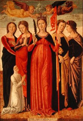 St. Ursula and Four Saints (tempera on panel) from Giovanni Bellini